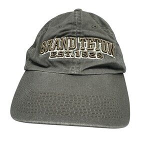 Grand Teton Est. 1929 Gray Baseball Cap Hat Shirt Off My Back Gray 100% Cotton